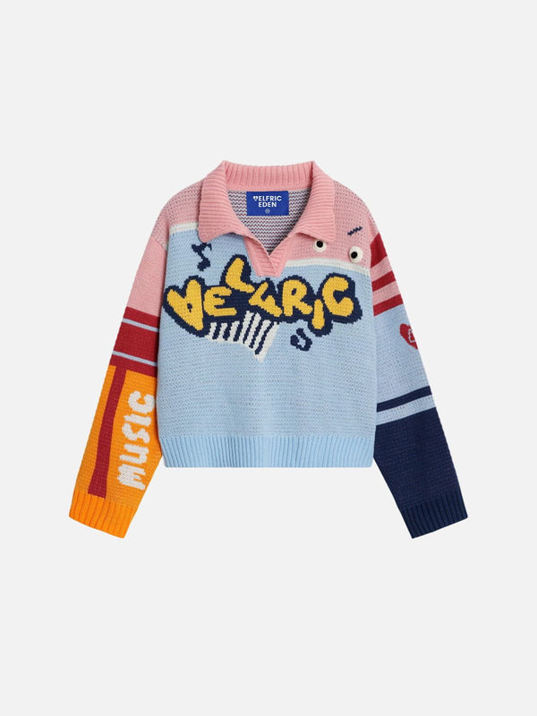 Fvshya Color Blocking Stripe Sweater