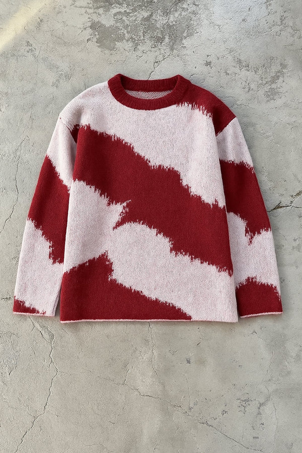 ABSTRACT DESENLİ TRİKO KAZAK