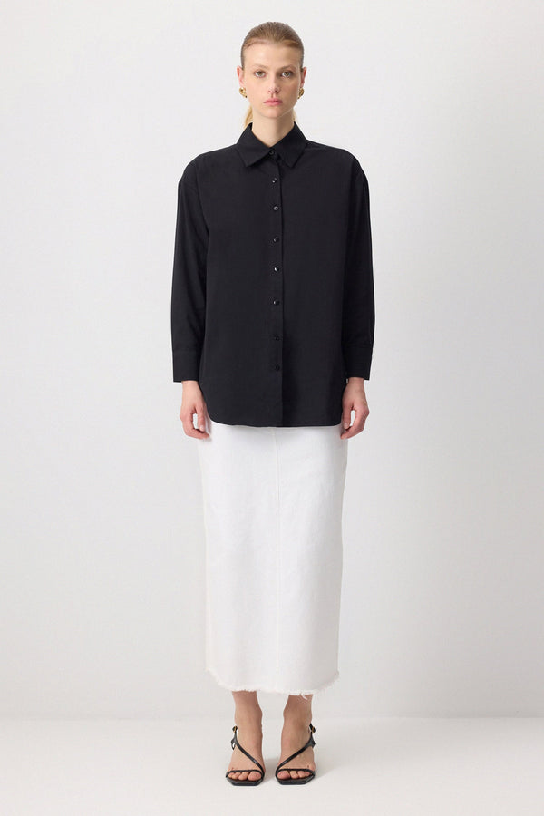 %100 PAMUKLU RELAX FİT GÖMLEK