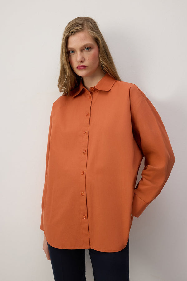 %100 PAMUKLU RELAX FİT GÖMLEK