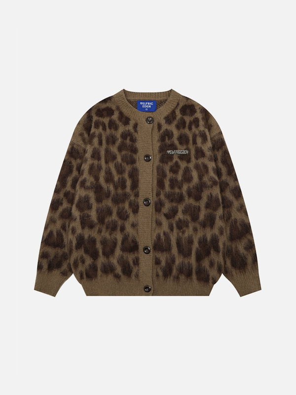 Fvshya Leopard Graphic Cardigan